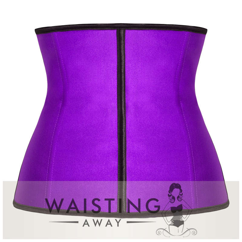 Purple 4 Steel Bone Latex Waist Trainer Corset