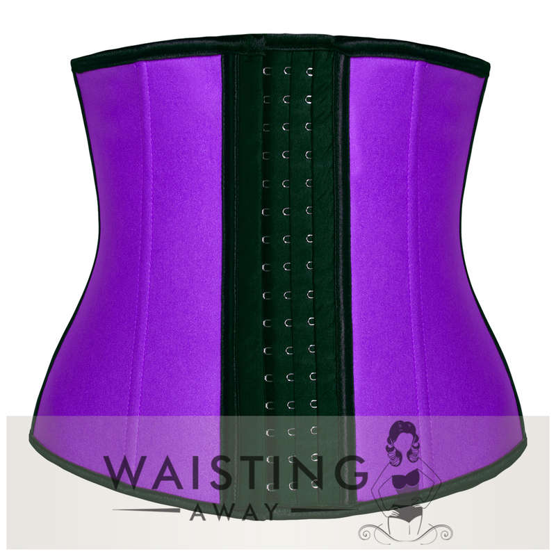 Purple 4 Steel Bone Latex Waist Trainer Corset
