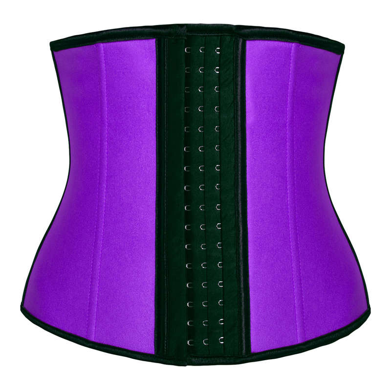 Purple 4 Steel Bone Latex Waist Trainer Corset