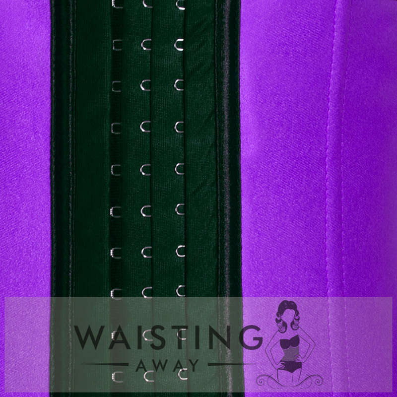 Purple 4 Steel Bone Latex Waist Trainer Corset