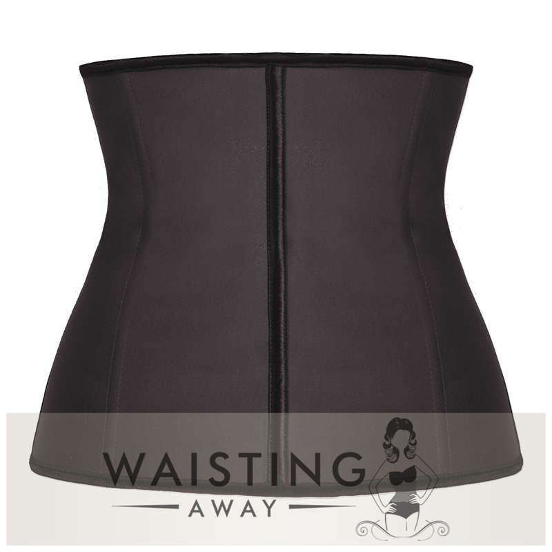 Black 9 Steel Bone Latex Waist Trainer-Dress Size 32 / 8 / M