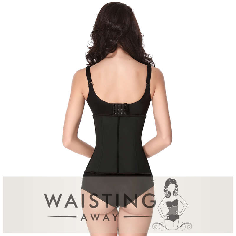 Black 9 Steel Bone Latex Waist Trainer-Dress Size 32 / 8 / M