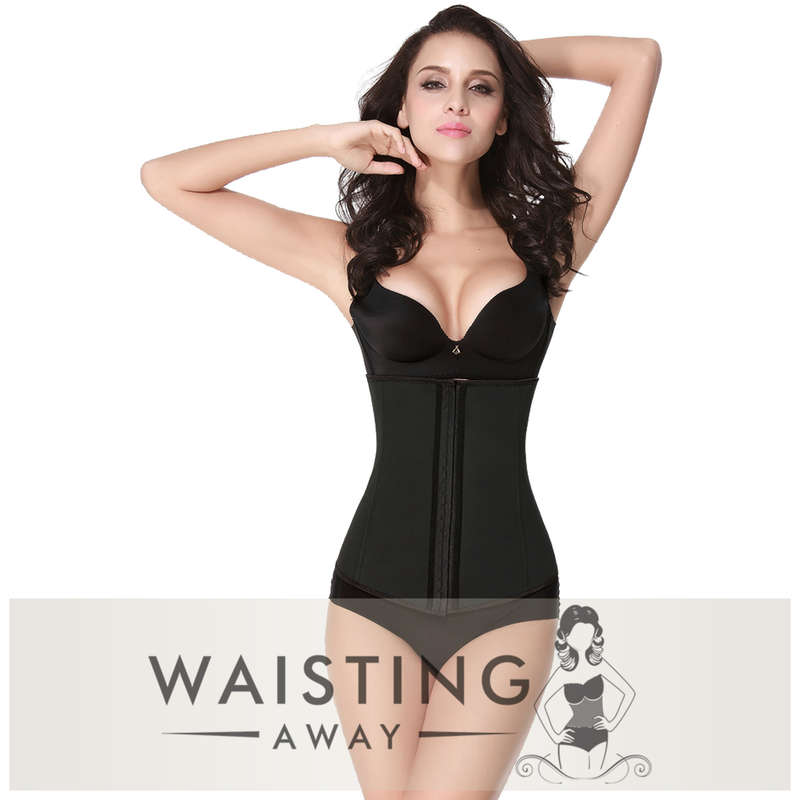 Black 9 Steel Bone Latex Waist Trainer-Dress Size 32 / 8 / M