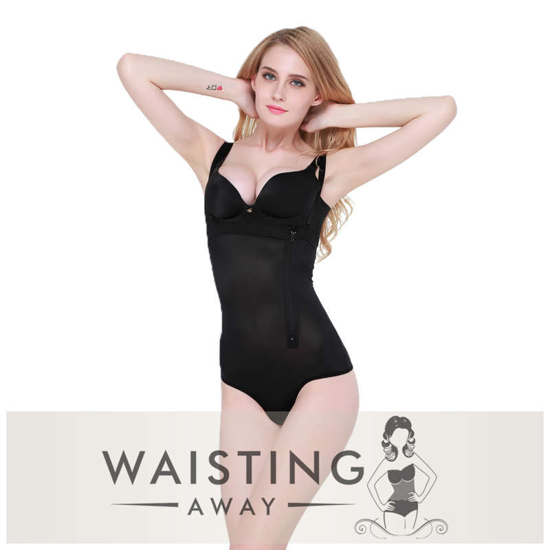 Black Zipper Body Brief - BB6-Dress Size 32 / 8 / M