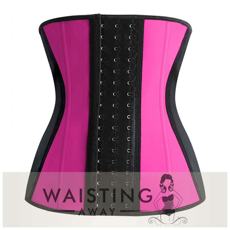 Pink 9 Steel Bone Slim Latex Waist Trainer Corset-Dress Size 30 / 6 / S