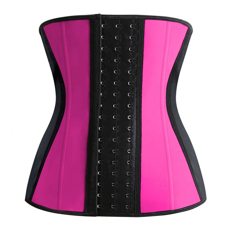 Pink 9 Steel Bone Slim Latex Waist Trainer Corset - Dress Size 30-32 / 6-8