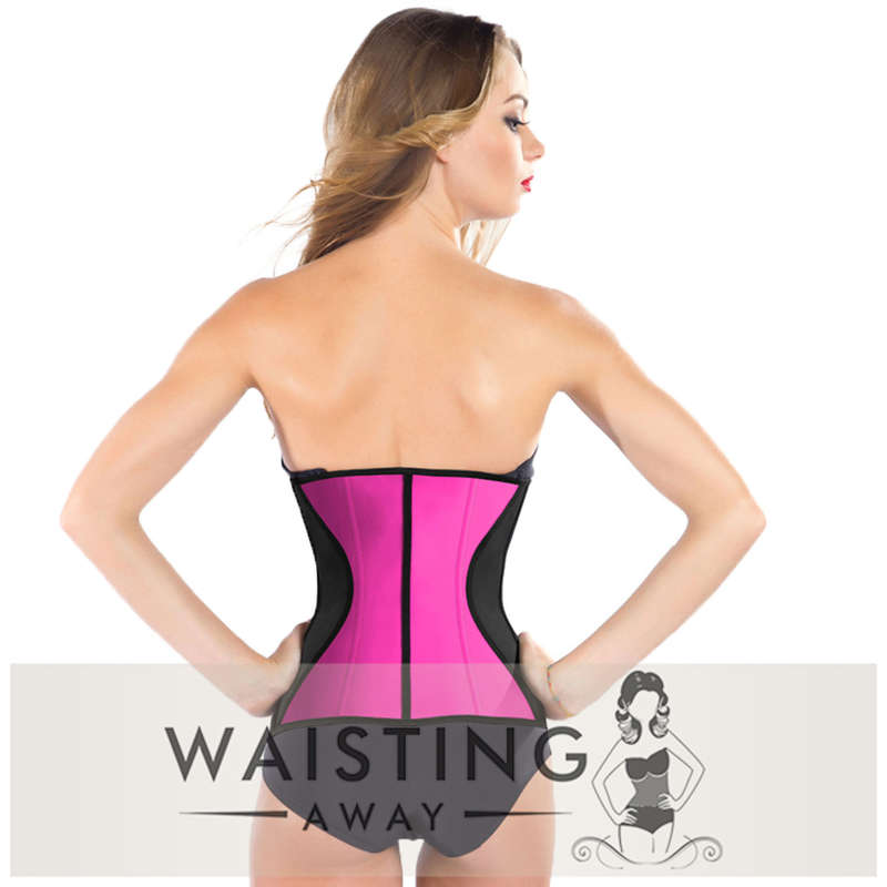 Pink 9 Steel Bone Slim Latex Waist Trainer Corset-Dress Size 30 / 6 / S