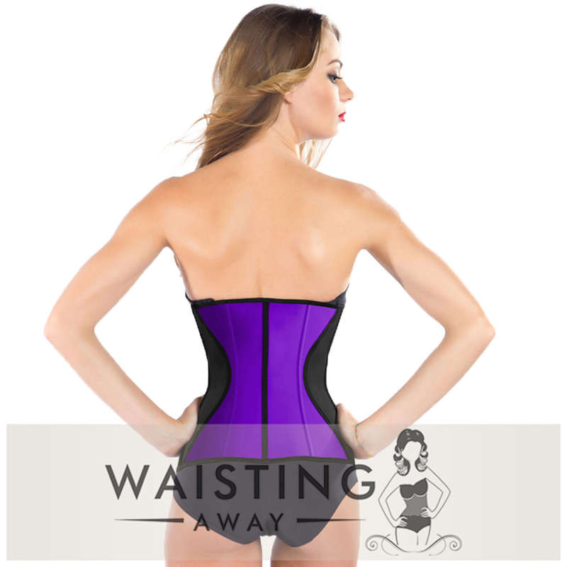 Purple 9 Steel Bone Slim Latex Waist Trainer Corset