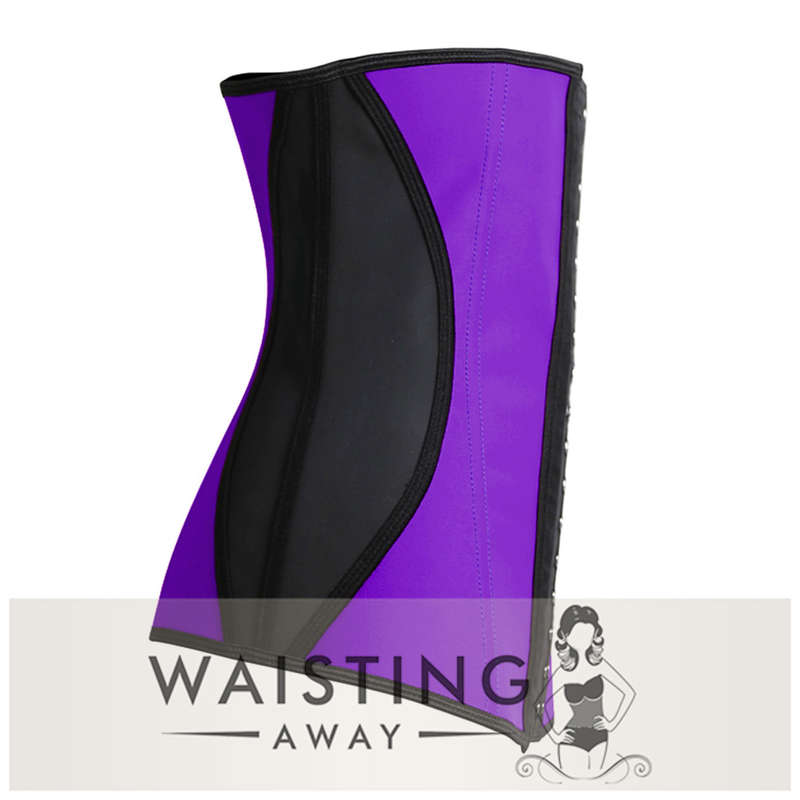 Purple 9 Steel Bone Slim Latex Waist Trainer Corset
