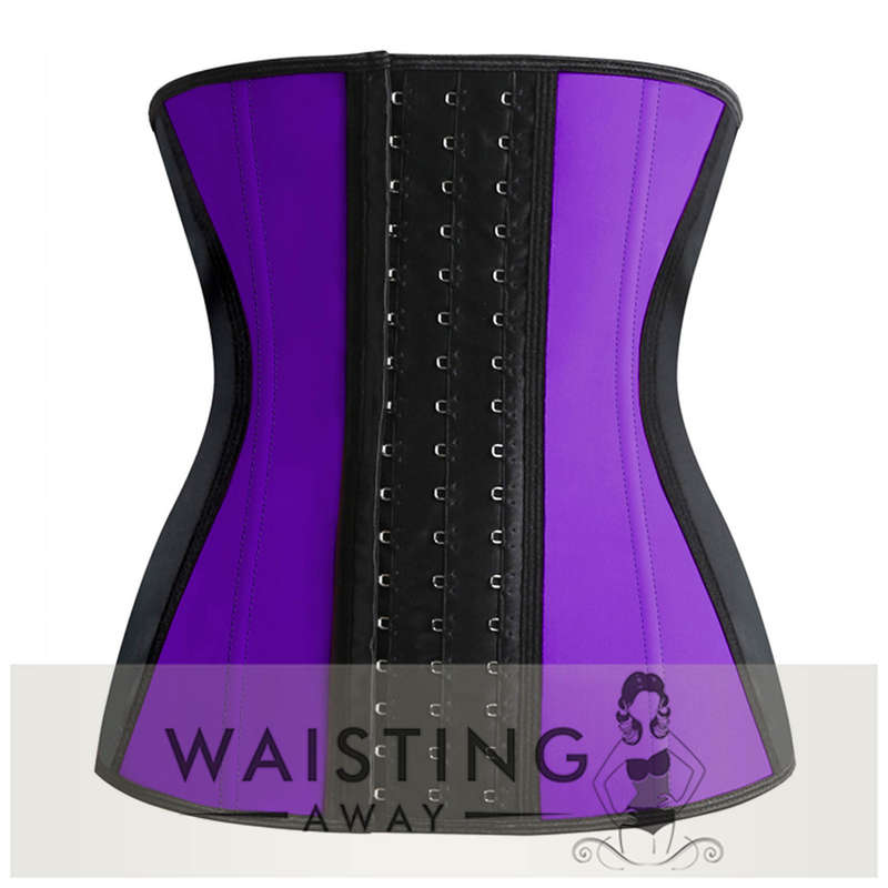 Purple 9 Steel Bone Slim Latex Waist Trainer Corset