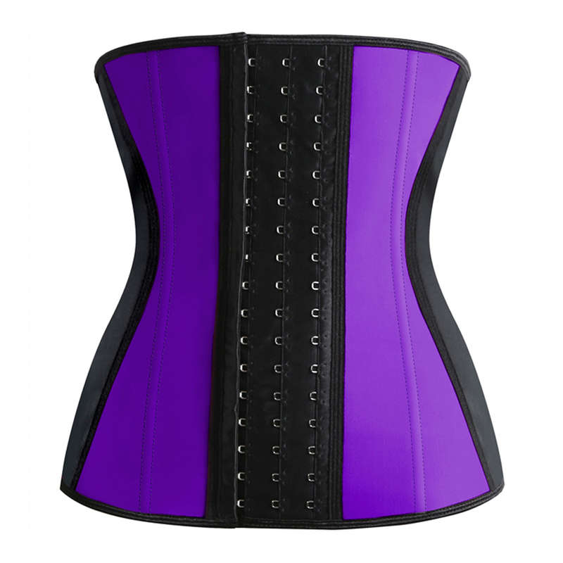 Purple 9 Steel Bone Slim Latex Waist Trainer Corset