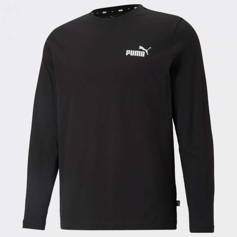 PUMA ESSENTIAL LONG SLEEVE BLACK SMALL LOGO RETAIL R400
