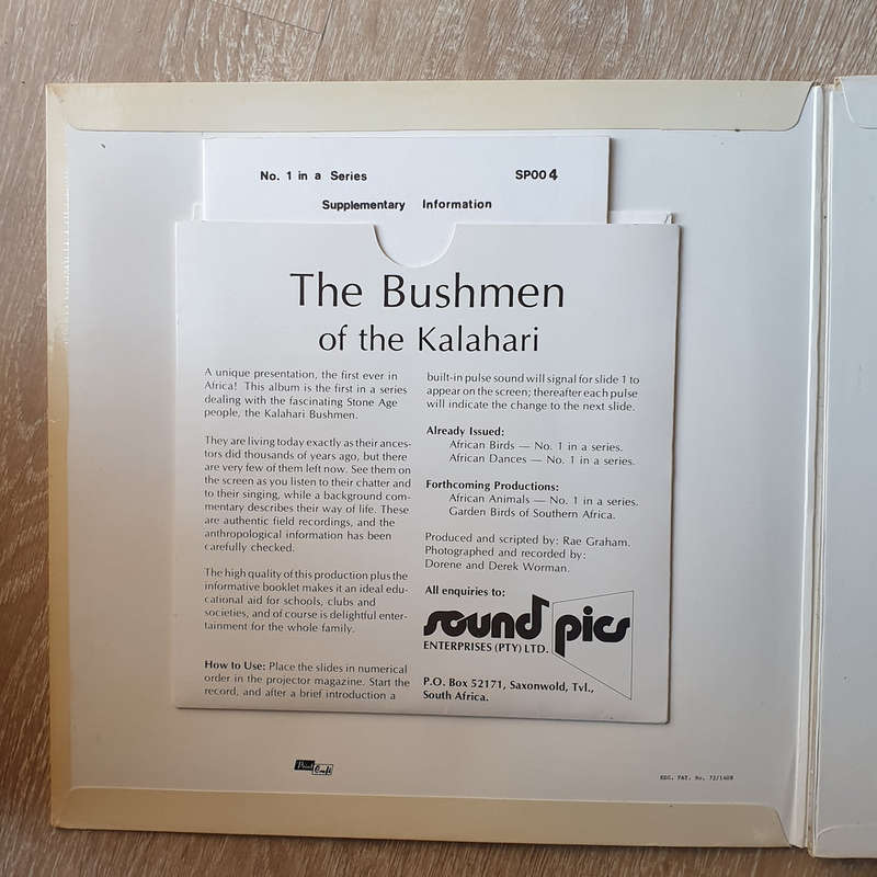 THE BUSHMEN OF THE KALAHARI, VINYL RECORD AND 16 COLOUR SLIDES