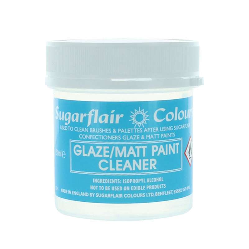 Sugarflair Glaze / Matt Paint Cleaner for Cake Decorating Brushes Spillages 50ml