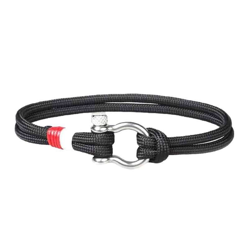 Custom Fashion Nautical Nylon Rope Shackle Clasp Bracelet- M/L