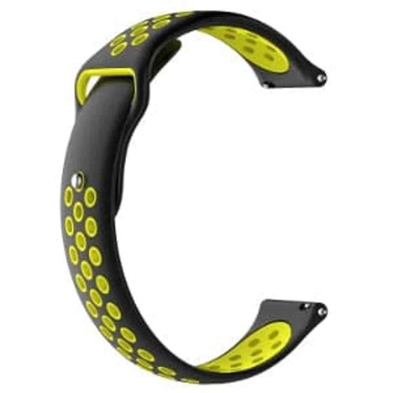 Silicone Strap for Amazfit (M/L) - Black and Yellow