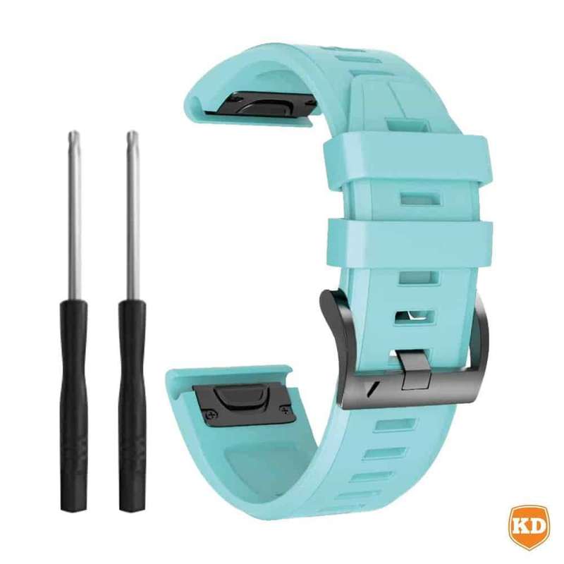 22mm Silicone Strap for Garmin Fenix 5/ 6/ 7/ 745/ 945/ S60- Frost Blue