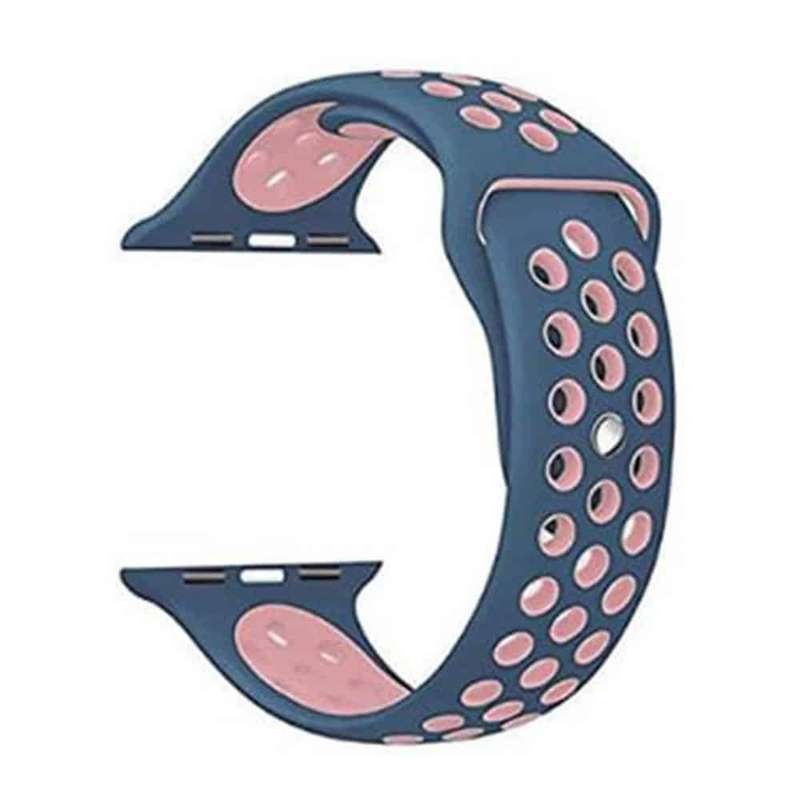 Silicone Strap for 38/40/41mm Apple watch (S/M) - Navy &amp; Pink