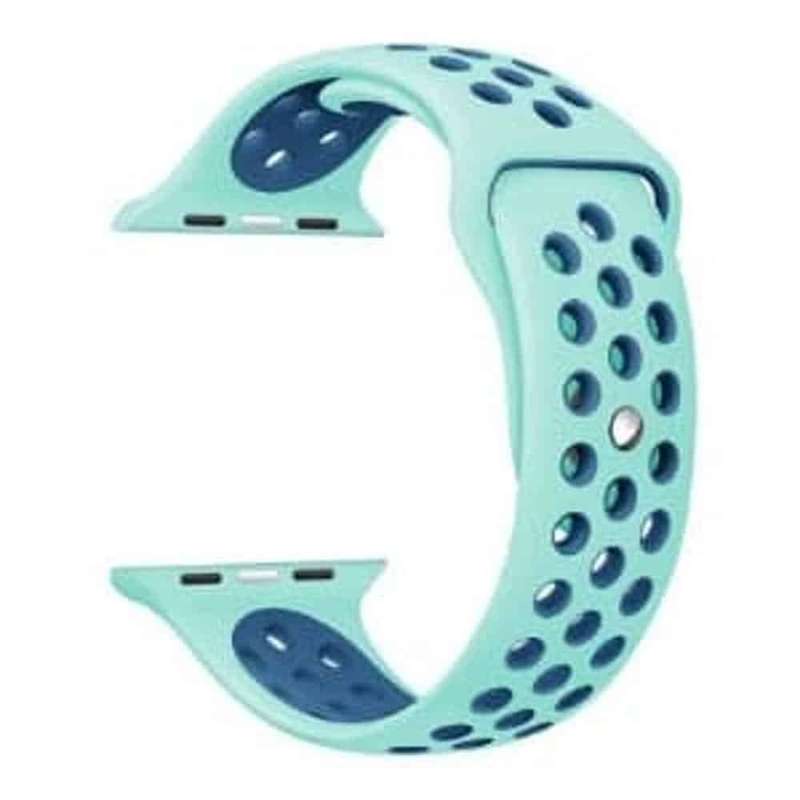 Silicone Strap for 38/40/41mm Apple Watch (M/L) - Frost Blue &amp; Blue