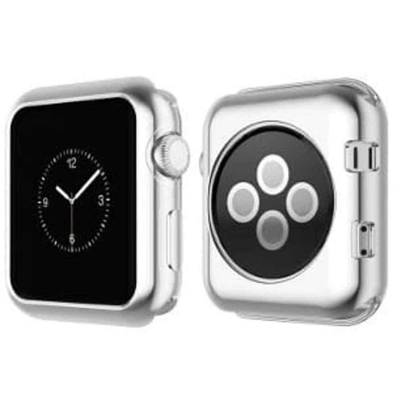 Protective TPU Bumper Case for 42MM Apple iWatch 6/5/4/3/2/1- Silver