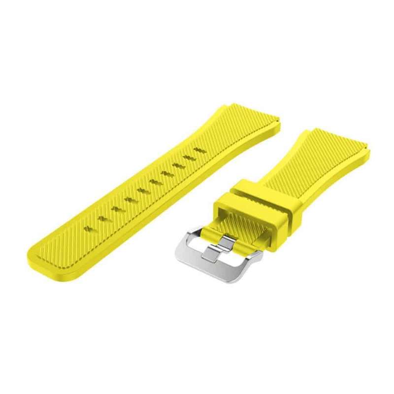 Silicone Strap For Samsung Gear S3 Frontier, Amazfit Stratos 2/2S Pace (S/M) - Yellow