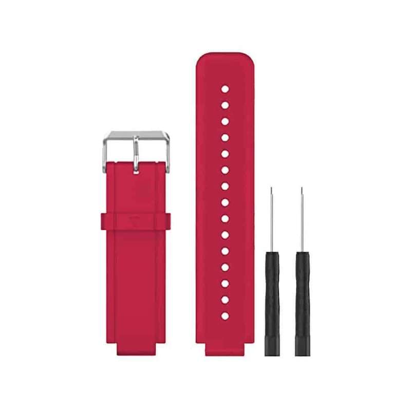 Silicone Strap for Garmin Vivoactive-Red/Pink