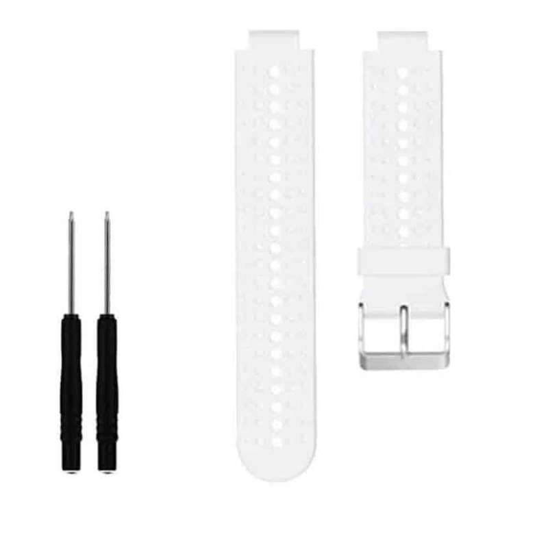 23mm Silicone Strap Forerunner 220/230/235/620/630(S/M/L) White