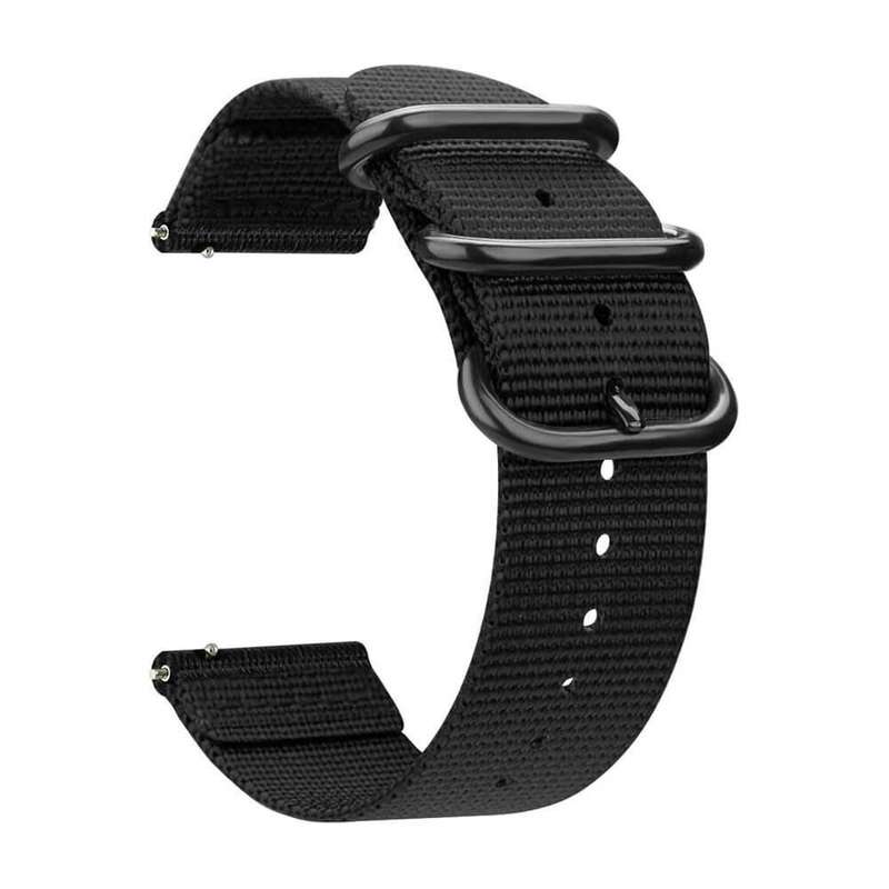 Universal 22mm Nylon Watch Strap - Black