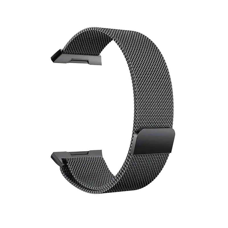 Fitbit Ionic replacement stainless-steel Milanese strap - Black (S-M-L)
