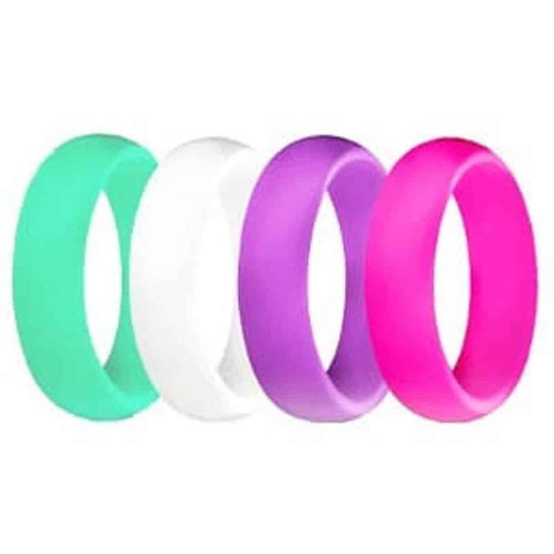 Silicone Ring Set of 4 Size USA 7 RSA O (5.7mm width)
