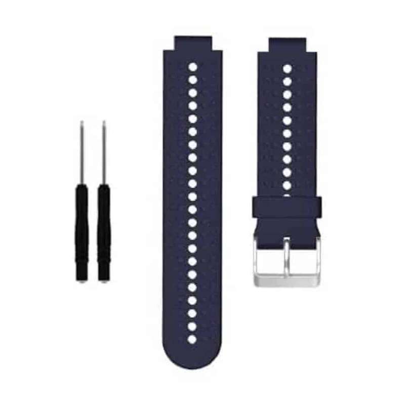 23mm Silicone Strap for Garmin Forerunner 220/230/235/620/630 (S/M/L) - Navy