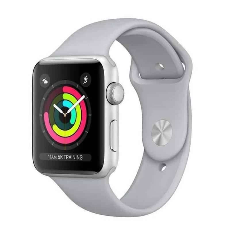 38/40/41mm Apple iWatch 6/5/4/3/2/1 Silicone Strap (M-L)- Timberwolf Grey