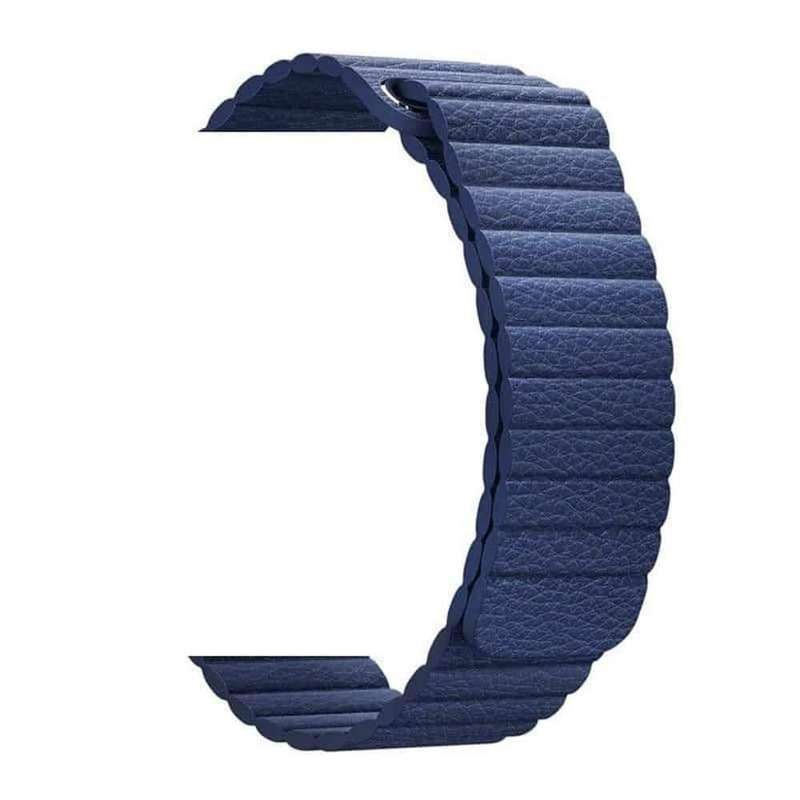 PU Vegan Leather Magnetic Strap for Apple 38/40/41mm (S/M/L) - Blue