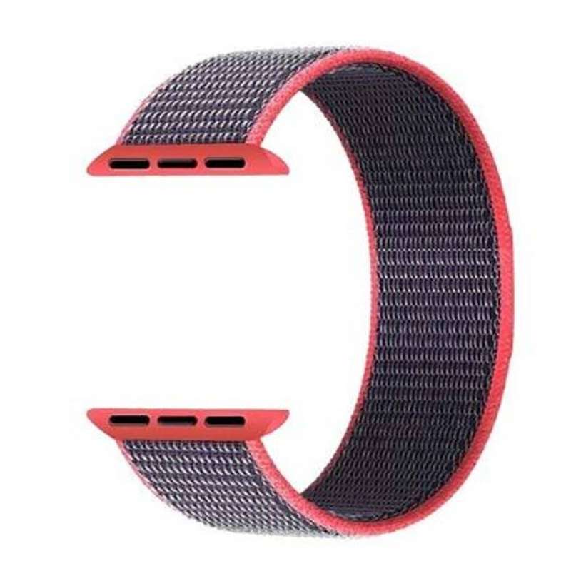Velcro Nylon Strap for 38/40/41mm Apple Watch(S/M/L) - Pink