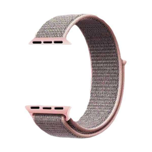 Velcro Nylon Strap for 38/40/41mm Apple Watch(S/M/L) - Pink Sand