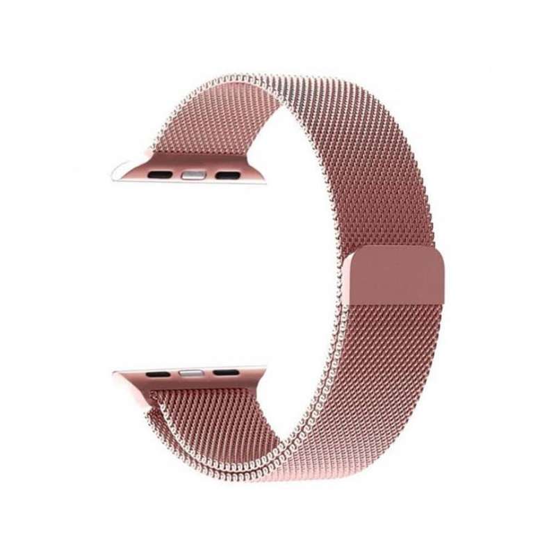 Stainless Steel Milanese Loop Strap for 42/44/45/49mm Apple Watch- Rose Gold