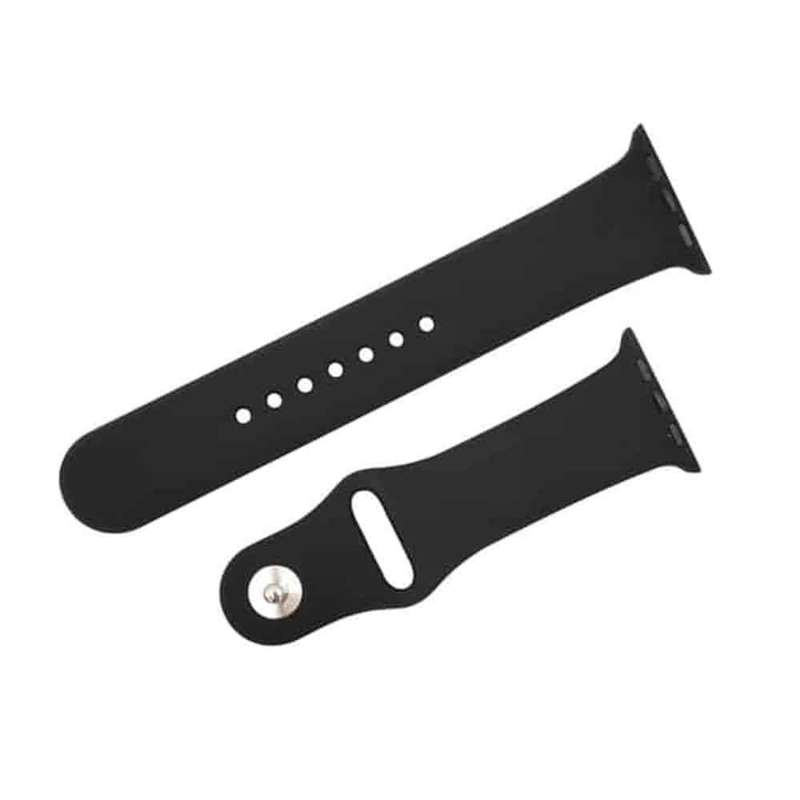 Silicone Strap for 42/44/45/49mm Apple Watch (M/L) - Black