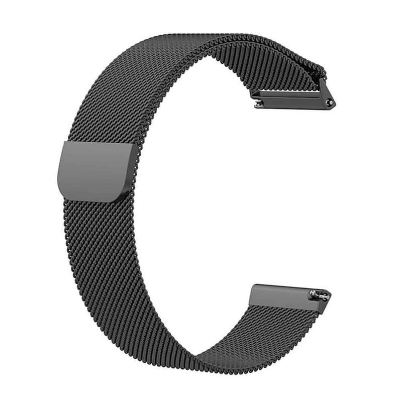 Stainless Steel Milanese Loop Strap for Fitbit Charge 2 M/L -Black