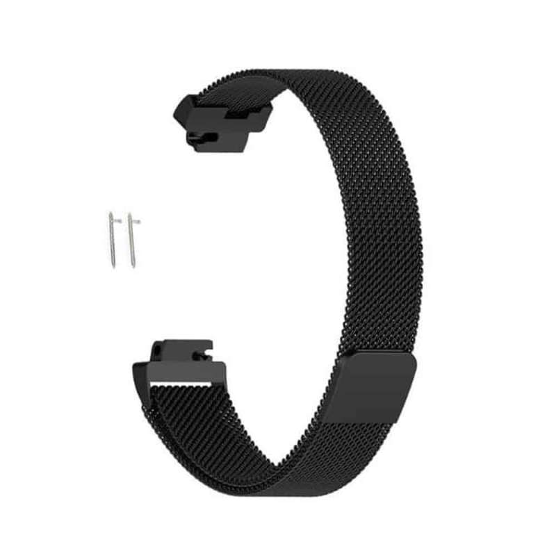 Stainless Steel Milanese Strap for Fitbit Inspire/Inspire HR/Fitbit Ace 2 (S/M) - Black