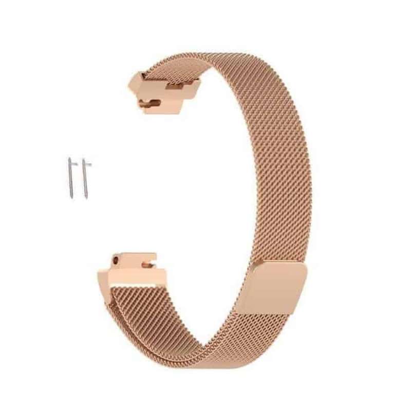 Stainless Steel Milanese Strap for Fitbit Inspire/Inspire HR/Fitbit Ace 2 (S/M) - Rose Gold