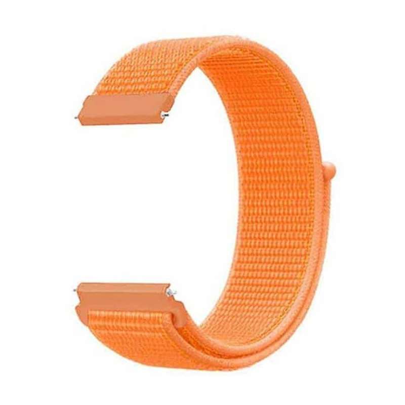 Nylon Strap for Garmin Vivoactive 3/Venu/Forerunner 245/645/Suunto Fitness/Polar Ignite - Orange