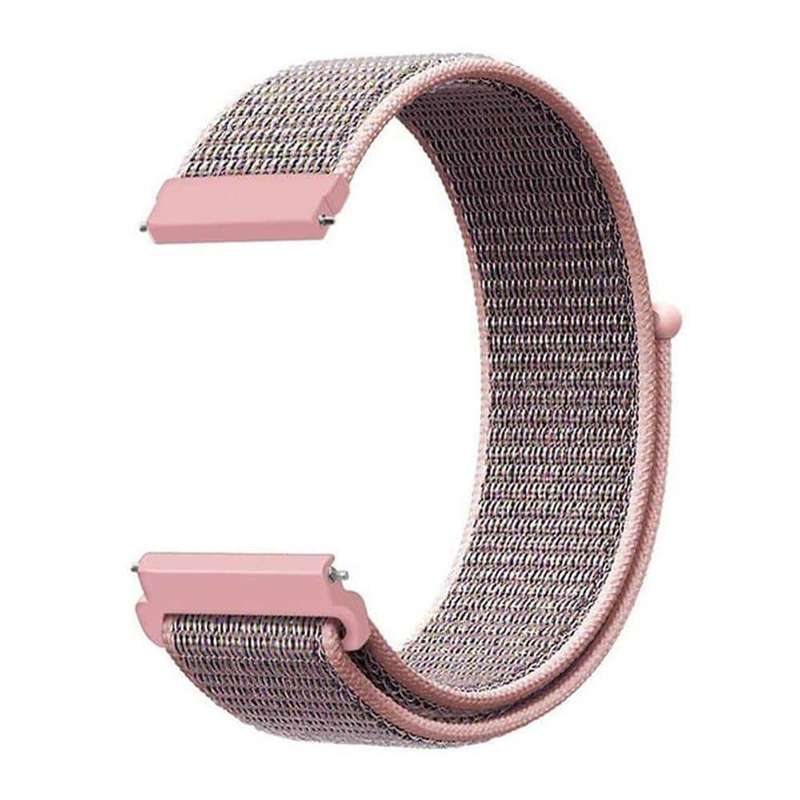 Nylon Strap for Garmin Vivoactive 3/Venu/Forerunner 245/645/Suunto Fitness/Polar Ignite - Pink