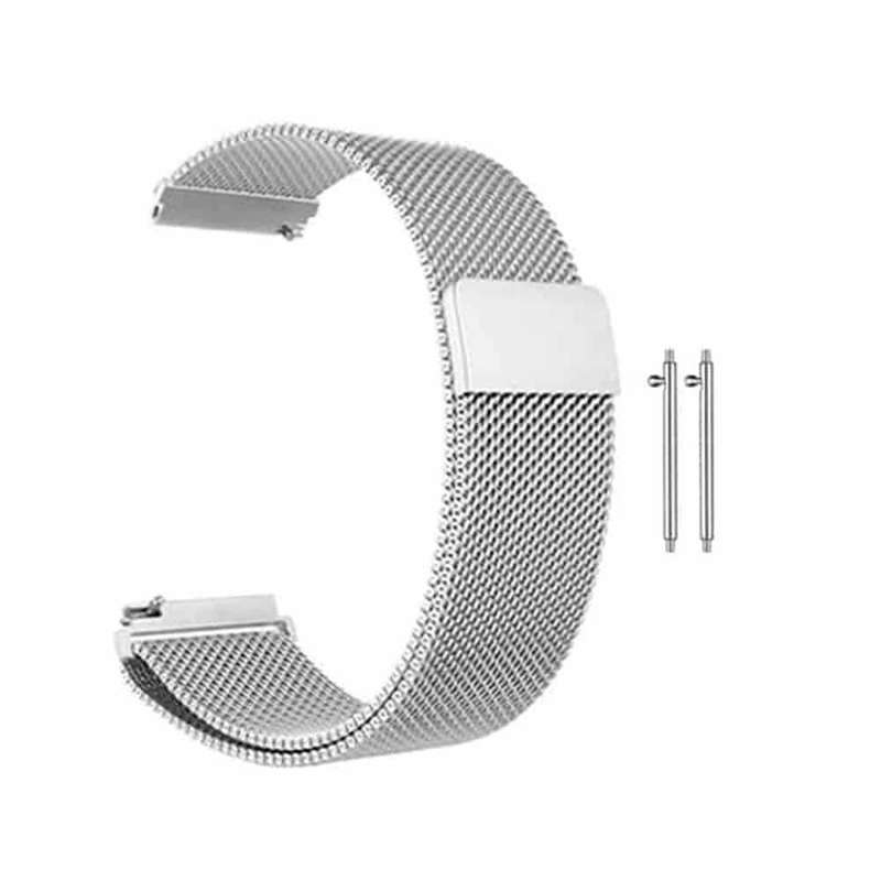 Stainless Steel Milanese Strap for Huawei GT sport, Vivoactive 4 - Silver