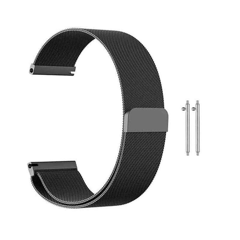 22mm Milanese Strap for Samsung Gear S3 Frontier- Black