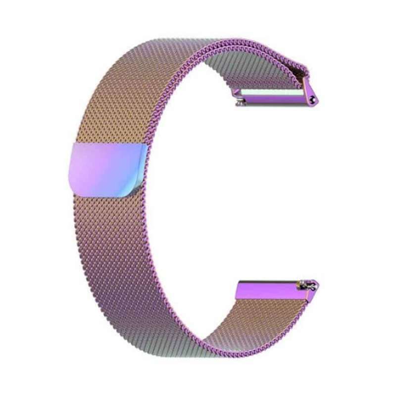 Stainless Steel Milanese Strap for Fitbit Versa- Rainbow- S/M