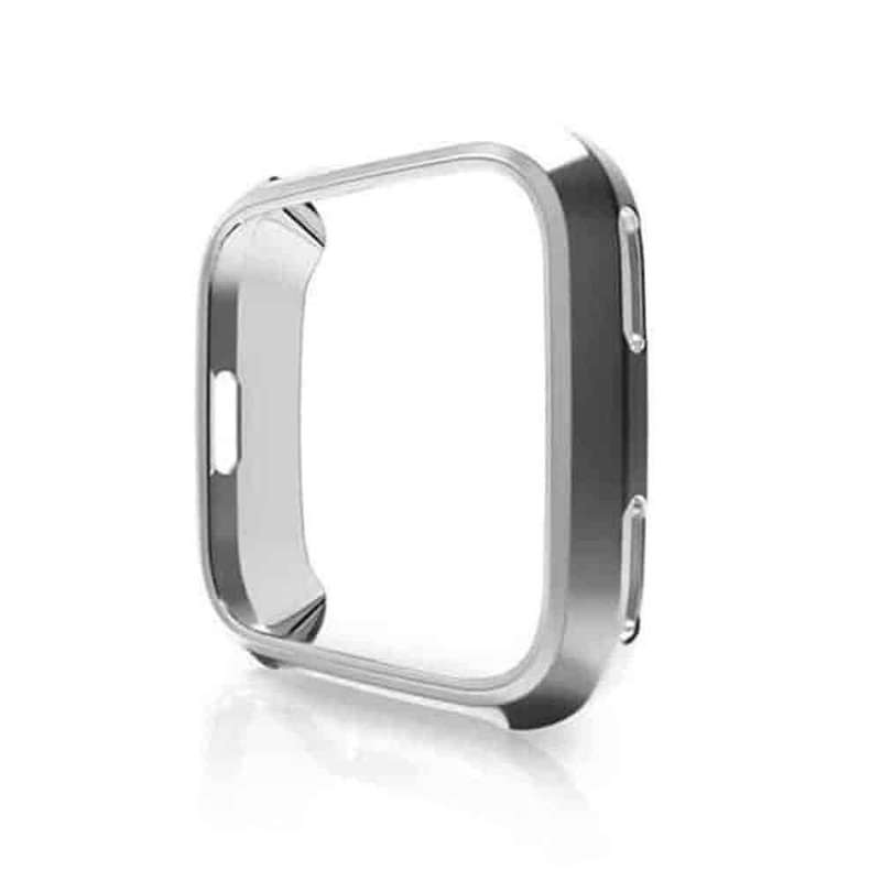 Soft Full Face Screen Protector Case for Fitbit Versa 1 - Silver