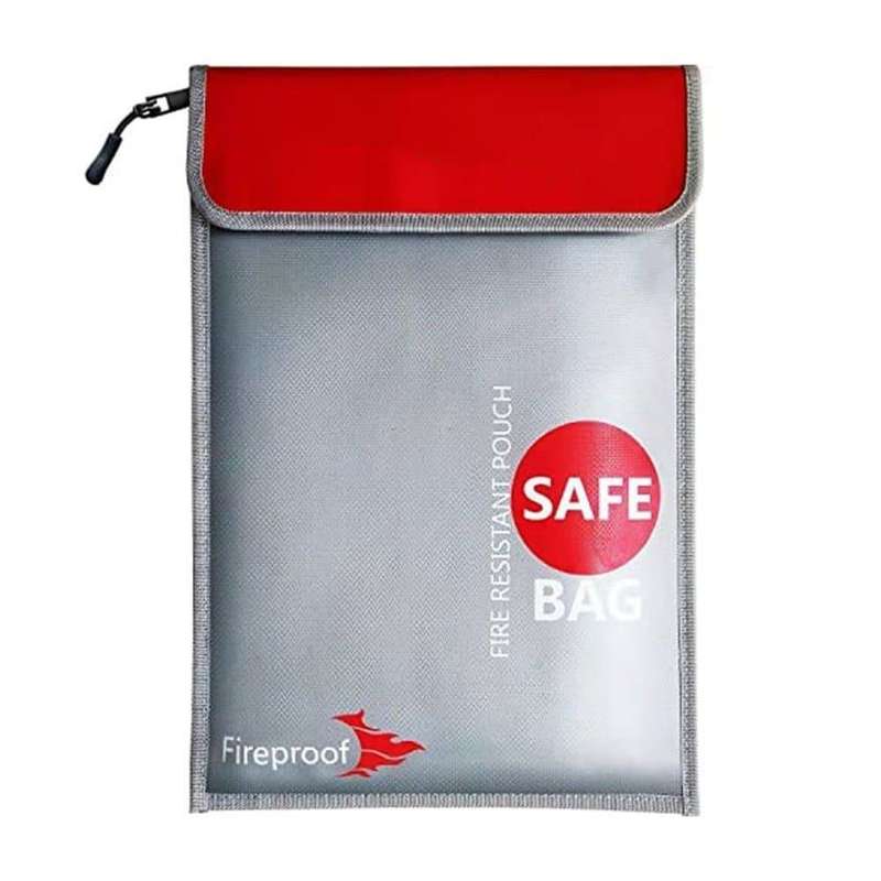 Document Cash Passport Electronics Fire-Resistant Bag- 38x27cm