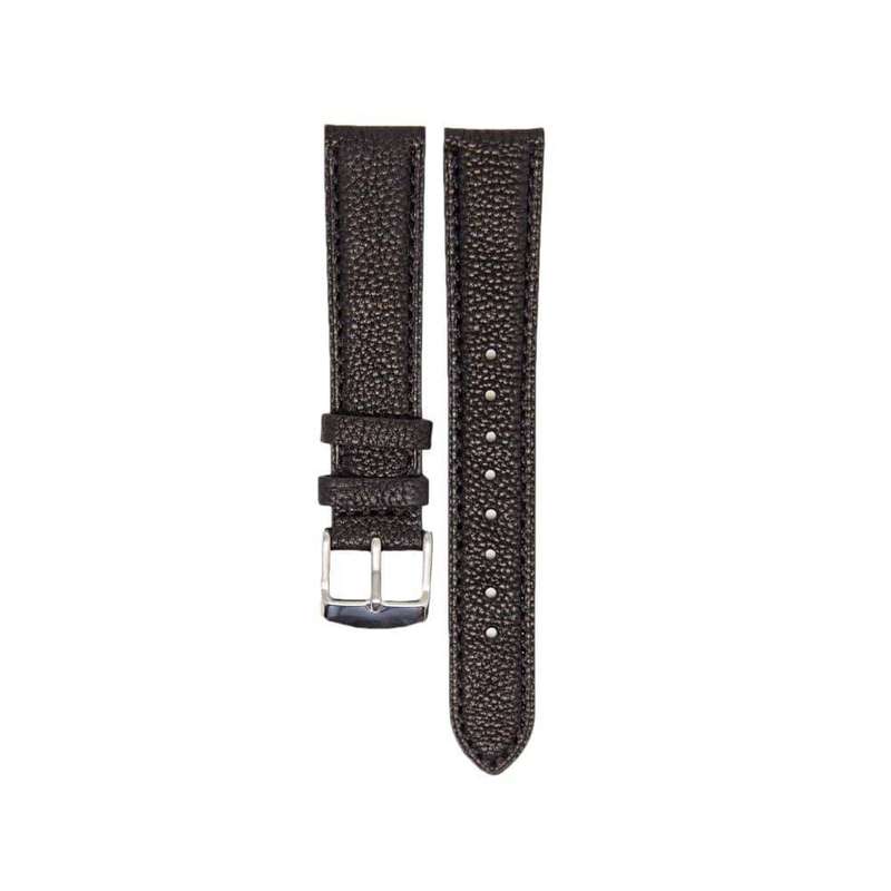 18mm Garmin Vivoactive 3S/4S genuine leather strap - Black (S-M-L)
