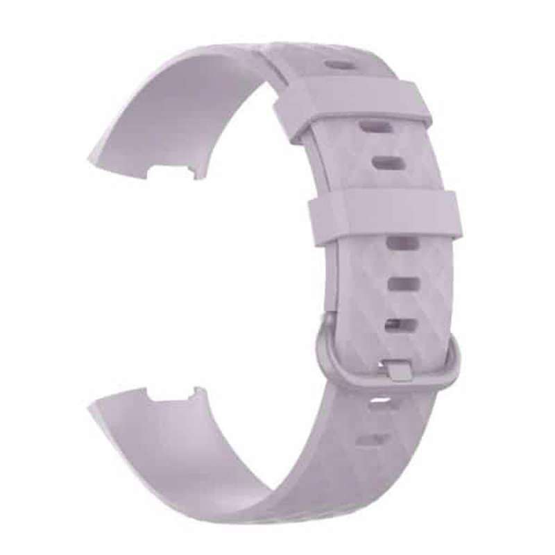 Fitbit Charge 3/4 replacement silicone strap - Lilac (M-L)