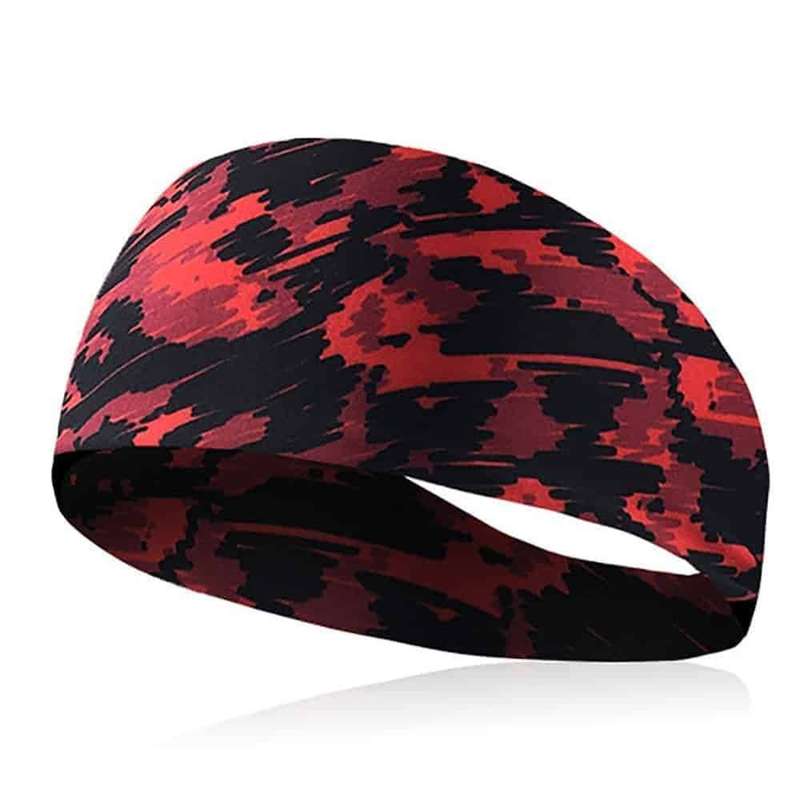 Sports Sweat Headband/Buff for Yoga, Running, Cycling-Red